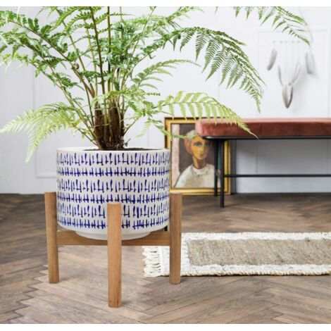 Pièce de Présentation pour Plantes - Support en Bois Naturel (11 pouces/6,3 pouces) - Étagère Moderne 1 Pièce (1/5)