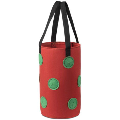 Sachet Horticole Suspendu Innovant - 1 Pièce - Matériau Non-tissé Respirant, Résistant et Durable avec Trou d'Aération, Protection Thermique - pour Tomates, Fraises et Fleurs - Rouge, Vert, Noir (1/5)