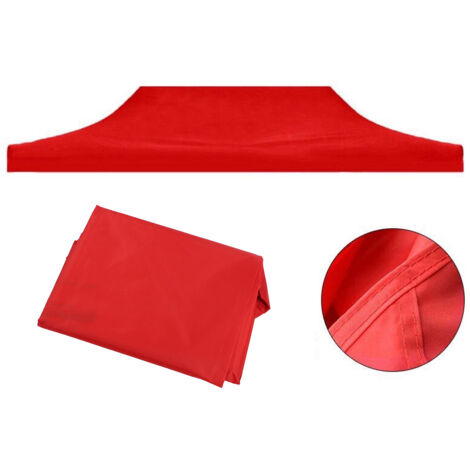 [Toit de Tente] Pour Parapluie de Publicité 1.9x2.9m avec Bâche Oxford 420D Imperméable Rouge (1/5)