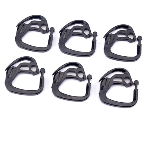 Crochets de Fixation pour Filet d'Ombre - Agrafes Plastiques de Suspension - 100 Pièces pour Toile d'Ombrage et Serres - PE - 3.5x3.2cm
