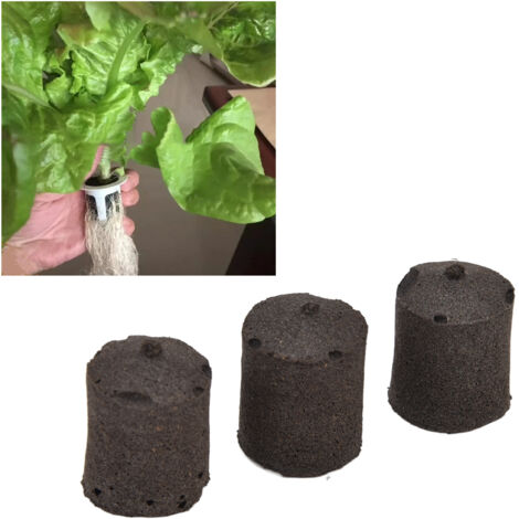 Mini Plugs de Germination Bamboo Charcoal 50pcs Blocs Hydroponie Sol - Starter Plants Flowers Seeds (1/5)