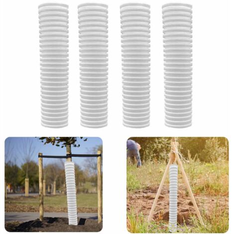 Protecteur de Tronc PP Blanc 40cm 4 ou 6 pièces - Protection de Vos Arbres Contre Animaux et Équipements de Débroussaillement ManoMano (1/5)