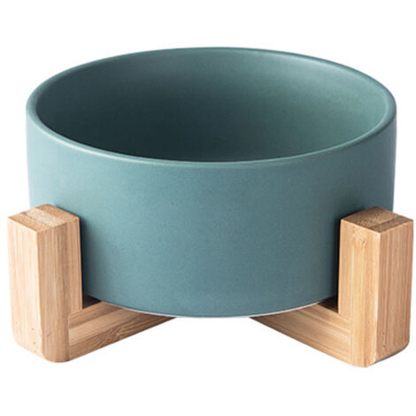 Pot de Plantes Médiéval [Ceramic & Bamboo Wood] [Diamètre 15.5cm] [Multicolore] - Support Design Éco pour Succulentes Cactus Herbes Décoration Table (1/5)