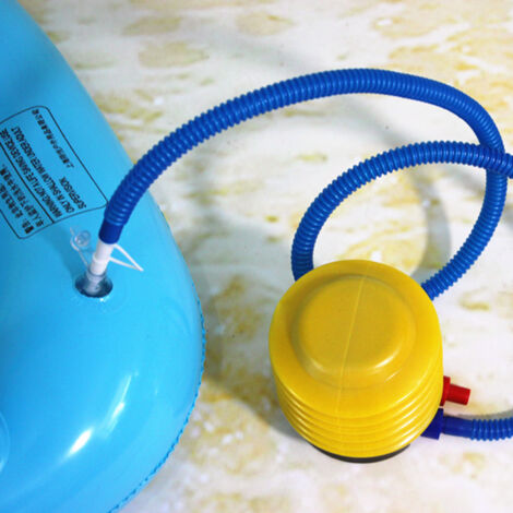 Pompe à Air Pied Portable avec Tuyau, Pompe à Air Ergonomique à Double Fonction pour Matelas, Ballons, Bouées de Natation (1/5)