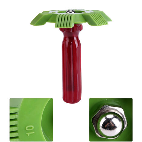 [Nettoyeur et redresseur de carénage] [Comb tool] [Plastic, green+red] – Débris, climatisation automobile, cuiller à huile, espacements 8/9/10/12/14/15 carénages par pouce, longueur manche 98mm. (1/5)