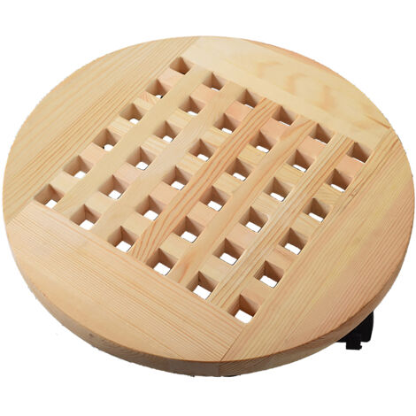 [Plateau mobile pour plantes] Plateau floral mobile rotatif avec 6 roues sur planche en bois pour jardin et intérieur (1/5)