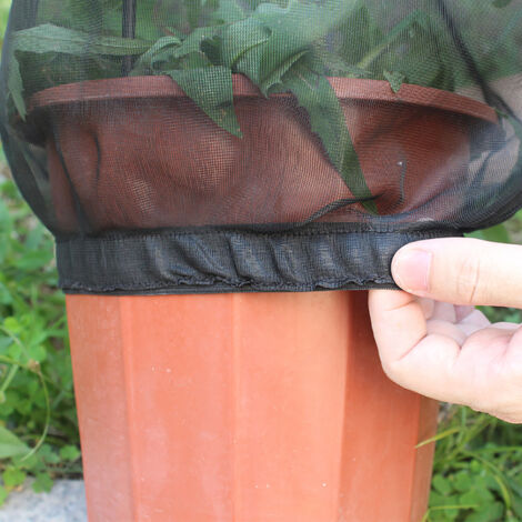Housse de Protection Filetée pour Plantes Sac Mesh Zippé 35x25 cm Anti-UV PE Transparent Anti-Insectes et Oiseaux Pour Arbres Citrus, Tomates, Arbustes (1/5)