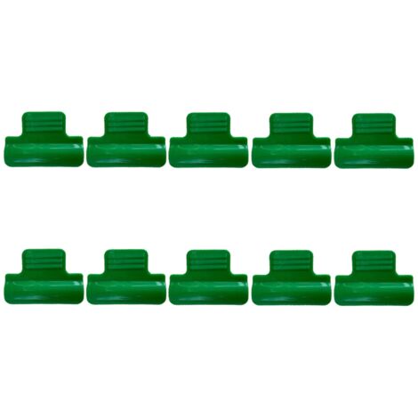 Clip de fixation pour serre - Abs - 10 pièces - Diamètres 11mm, 16mm, 19mm - Plastique résistant - Vert, Orange, Bleu (1/4)