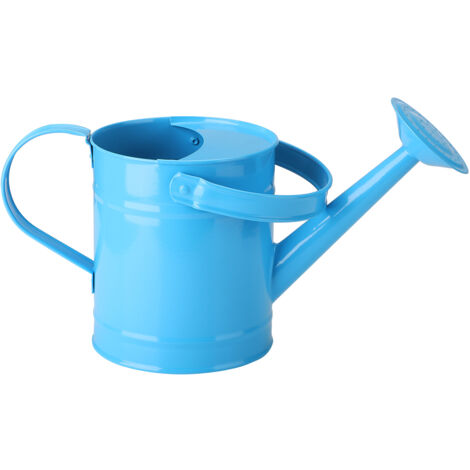Arrosoir Métallique de 1.5L avec Long Bec Artisanal en Fer - Bleu - Pour Jardins et Balcons