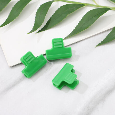 Serre Pinces de Fixation ABS - 30 Pièces pour Film et Filet de Tunnel (4×3×3cm, Vert) (1/5)