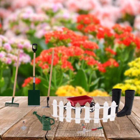Miniature Jardins C1:12 Bois Métal Kit 9-Pièces (1/5)