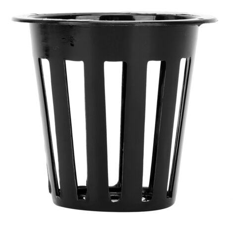 Panier hydroponique PP - Lot de 50 pots mesh pour culture sans sol, noir/blanc, 3.5x5.5cm (1/4)