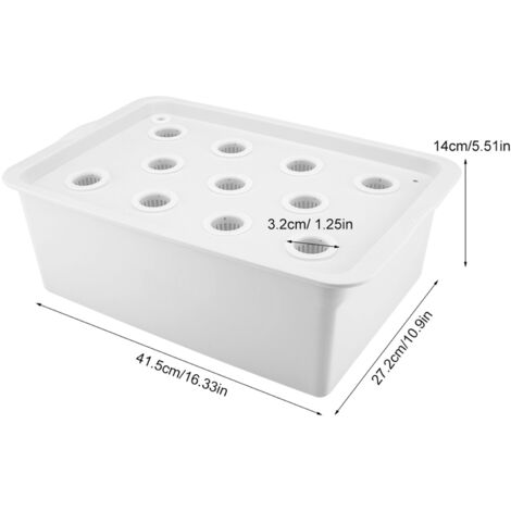 Kit Hydroponie Culture Soillesse (11 Pots) Box Cultivation Plantes Fleurs [Hydroponic System + Box Kit + Soilless Cultivation + Plastic] 11 Holes Hydroponic System Grow Plant Flower Water Soilless Cul (1/5)