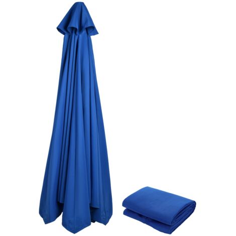 Housse de Remplacement de Parapluie en Polyester Imperméable pour 6 Bras - Dimensions 300cm (118in), Bleu Marine - Taille 9.8ft (1/3)