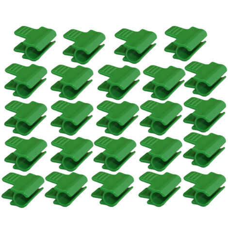 Serre Fixateur ABS - Clamps pour Tubes 16mm - Lot de 24 Fixateurs Vert pour Toiles, Films et Filets de Protection (1/5)