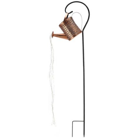 Lampe de Jardin Solaire en Fer à Décor Lumineux de Jardinage Vintage - 36 LEDs Blanc Chaud, Éclairage Intelligent Contrôlé par Soleil (1/5)