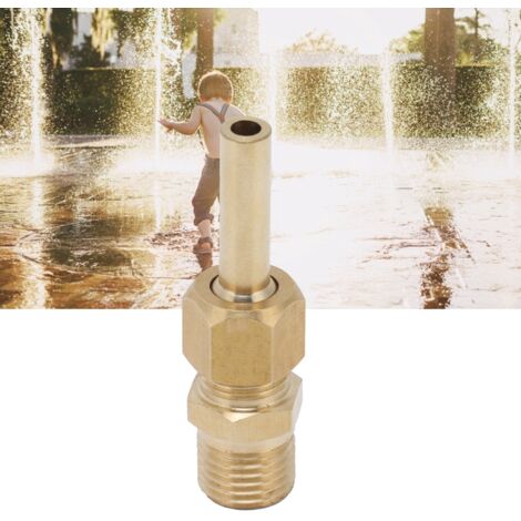 Buse de Fontaine en Cuivre G1/4 Spray Adjustable Sprinkler Head Brass for Ponds Garden Parks Decoration [Jet d'eau ajustable] - Matériau Cuivre - Pour Systèmes de Fontaine (1/5)