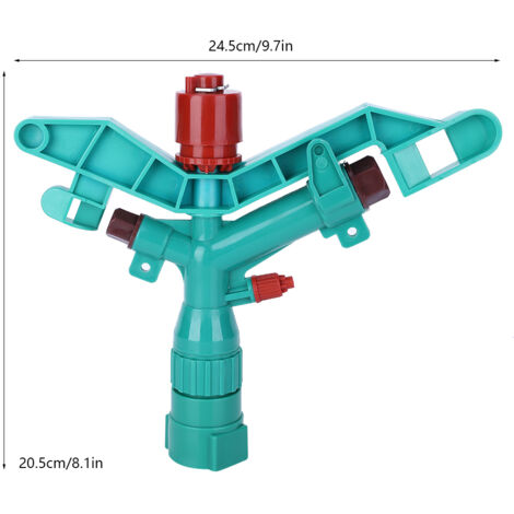 G1in DN25 Sprinkler (Trésailleur de jardin) + Robinet Rocking Arm Sprinkler 360 Rotation Irrigation Sprinkler + PP + 25mm (1/5)