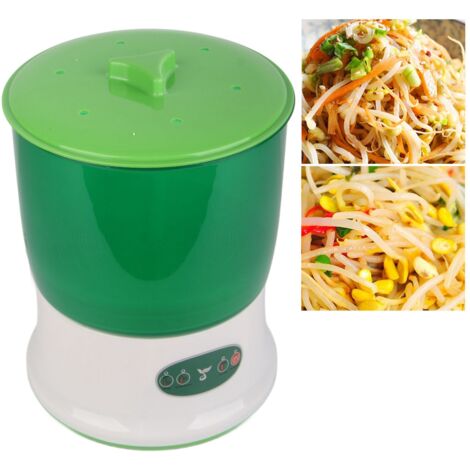 Germoir Automatique 360° - Capacité XL - PP Alimentaire - Sécurité Électrique - Kit Pousse-Grains (Soya, Lentilles, Alfalfa) - 110V US Plug (1/5)