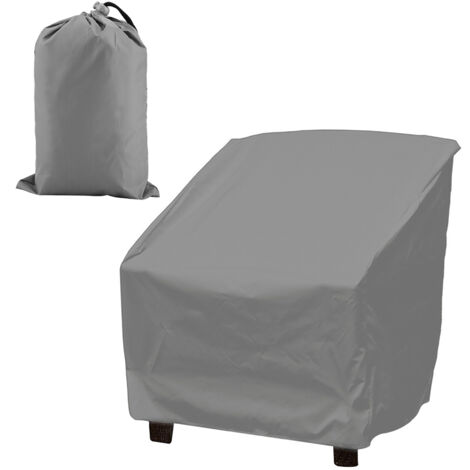 Housse de Protection Housse de Furniture Couch M90 Noir/Gris Imperméable Anti-UV Anti-Poussière 64x64x70cm (1/5)