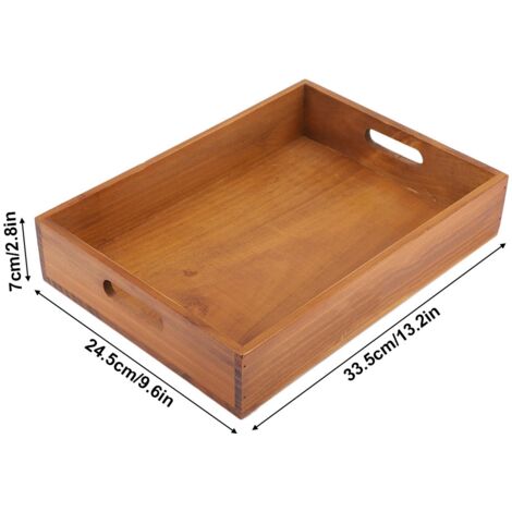 Pot de Fleurs Creux Vintage Bois Nature pour Jardinerie - Modèle Pine Grain - 33.5x24.5x7cm (1/5)