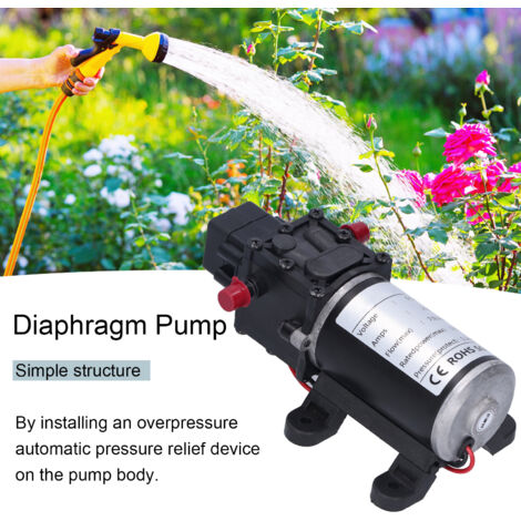 Pompe à diaphragme DC48V 120W, automatique et intelligente, pression 1.2MPa, flux 7.0L/min, en fer et acier, taille 180x96x75mm (1/5)
