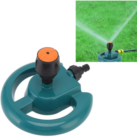 Arroseur de jardin avec rotation automatique 360°, base ronde ABS durable, modèle universel pour pelouse, jardin et allée. (1/5)