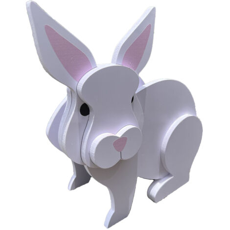 Pot de Fleurs DIY Lapin Blanc (3424cm) Kit de Jardinerie Décor Animaux pour Succulentes en Plastique Résistant Desktop Craft (1/5)
