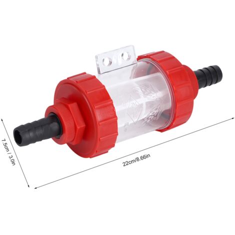Filtre à Maillage en Ligne Agricole Grande Capacité Pompe à Eau Transparent G3/4in avec 4 Accessoires (1/5)