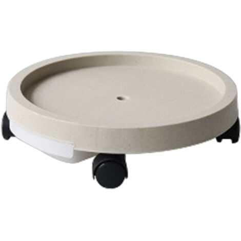 Décoration Fleurs Plantes Pot Tray Roulante PP Robuste avec Roues Multi-usages - Diamètre 24/29/34 cm en 1 Pièce (1/5)