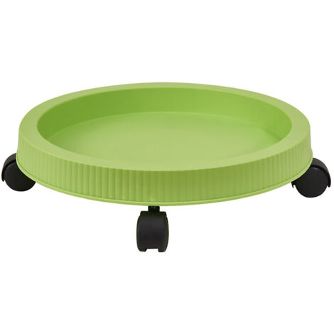 [Plateau Tournant pour Plantes] - [Caddy Mobile] - [Terre, Bois, Interieur/Exterieur] Plateau de Transport avec 4 Roues Rotatives 360° - Materiau PP - Diametre 24cm - 1 Unite (1/5)