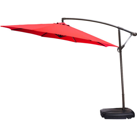 Housse de Remplacement pour Parasol de Patio de 9,8 pieds à 8 Branches, Couverture Facile à Installer Rouge (1 Pc) (1/5)
