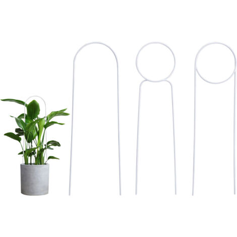 Trellis pour Plantes Grimpantes  Support Métal Solide Résistant  Structure de Portance Décorative  Dimensions 40x10cm  3 Pièces Modèles Différents  Noir ou Blanc (1/5)