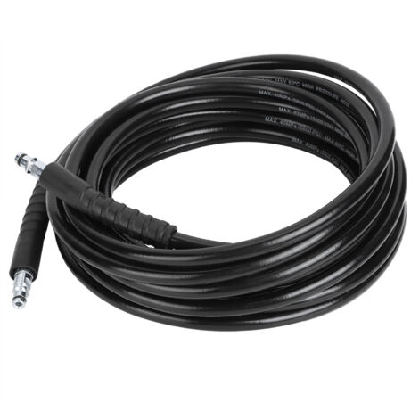 Tuyau d'eau haute pression pour nettoyeur modèle K2 K3 K4 K5 K Series de 10 m, avec raccord rapide jaune, matériel en treillis métallique (1/5)