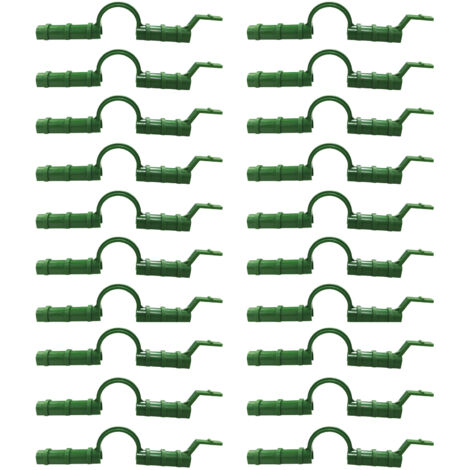 Attache Film pour Serre, Film Clip, 4 Tailles (8mm, 11mm, 16mm, 20mm), Matière PE Haute Qualité, Pack de 20 Pièces pour Fixation de Bâche, Toile et Ossature