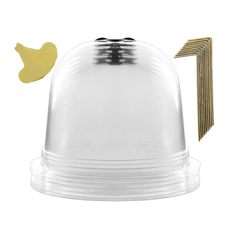 Cloches de jardin  Cloches serres alternatives  [材料：PET] [包: 6 cloches 10 étiquettes 18 ancres]  Protection plantes contre intempéries et animaux