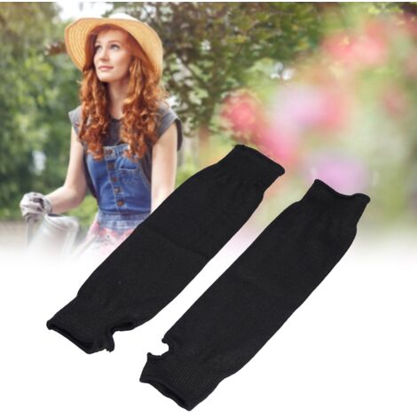 Gants de protection pour bras résistants aux coupures niveau 5 HPPE noir 45cm manche de sécurité pour travail jardinage cuisine (1/5)