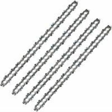 Chaîne de tronçonneuse 52 Maillons, Pas de 3/8 LP, Jauge 050 (1,3mm) Faible Rebond (Low-Kickback), Lot de 4 Chaînes de Tronçonneuse 52 Entraineurs pour Guide-Chaîne de 14 (35 cm) (1/5)