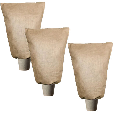 Housse de Protection pour Plantes en Jute - 3 pièces, Grand Format (60x80 cm) avec Cordon de Serrage (1/2)