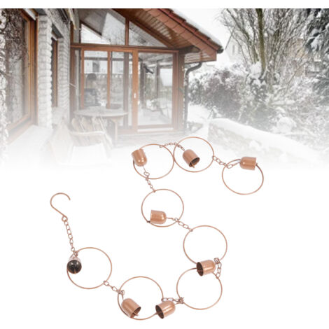 Cloche de Vent à Chaîne Pluviale - Multifonction, Innovante, Exquise, Résistante aux Intempéries - Décoration Métallique pour Jardin, Patio, Balcon (1/5)