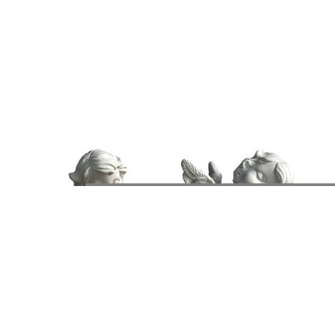 Figurine de jardin résine angélique [Sculpture d'ange décorative pour maison et jardin] modèle multi-section A/B/C/D/E, matériau acrylique, dimensions 5×7 cm, ensemble de 5 pièces, décor élégant (1/5)