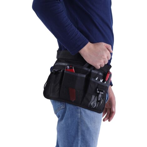 [Poche à outils électrique] Ceinture élargie et sac à taille avec plusieurs poches. Matériaux Oxford 600D, imperméable et résistant. Color noir, taille 3424cm, une pièce, peux ajuster la taille. (1/5)