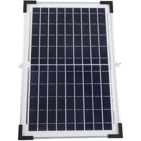 [Pompe à oxygène solaire] Pompe à air solaire 10V 15W avec batterie 4400mAh pour bassin jardin aquarium - Aluminium ABS noir IP65
