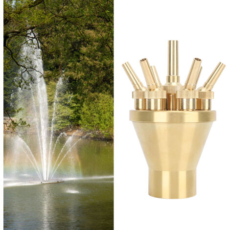 Jet de Fontaine en Cuivre, 2 Inch, Spray Direct Universel Adjustable pour Jardins et Bassins