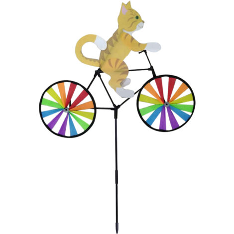Girouette de Jardin en PVC, Animaux Bicycle Pinwheel, Grande Girouette 90x50 cm - Pinwheel Vif pour Jardin 86 g (1/5)