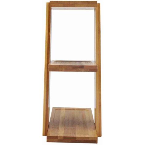 Meuble de rangement étagé en bambou pour plantes en pot - Étagère bureau 3 niveaux, design élégant (1/5)