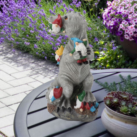 Statue Dinosaure Décoratif Résine pour Jardin Patio - Sculpture Réaliste Hand Crafted 31cm (1/5)