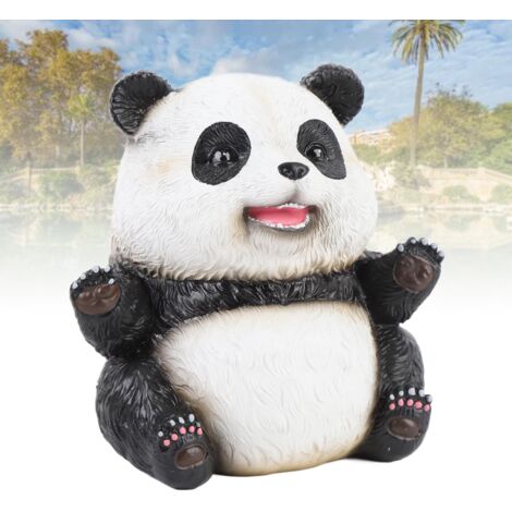 Figurine Panda Sculpture Resin Mignon Décor Maison Bureau - Modèle Mini 115mm Détaillé (1/5)