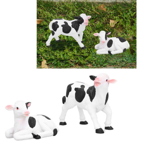 Figeurs Résine Bovine 1Pièce M390 Résine Animal Sculpture Décor Miniature Jardin Bonsai Petit Bovin Sculpture (1/5)
