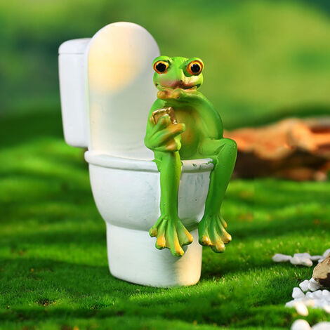 Statue Ornament Frog Resin Multifunctional Cute Exquisite Funny Figurine Home Decor 7313J03 Watch Phone Modèle Matériau: Résine (1/5)